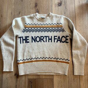 The North Face Sweater Wool Blend Pullover Men's S Logo Sweater